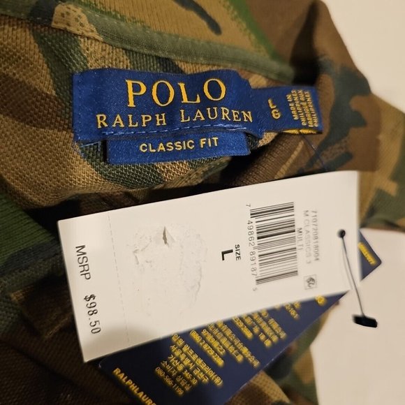 Polo Ralph Lauren Classic Fit Men Short Sleeve Camouflage Size Large Polo Style - Picture 4 of 4